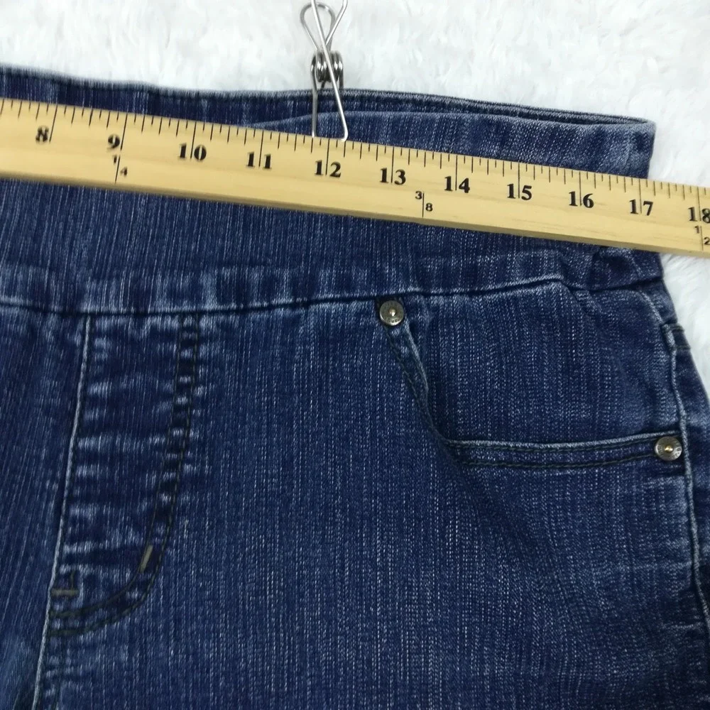 Jag Jeans Womens High Rise Straight Leg Blue Denim Medium Wash Pull On 14
